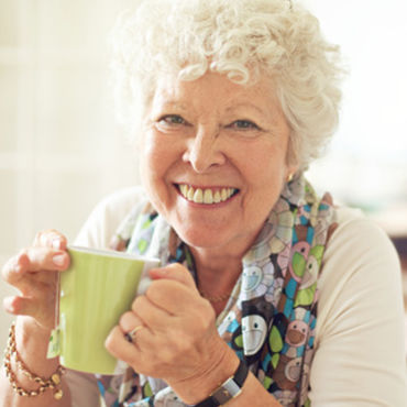 Happy elderly woman